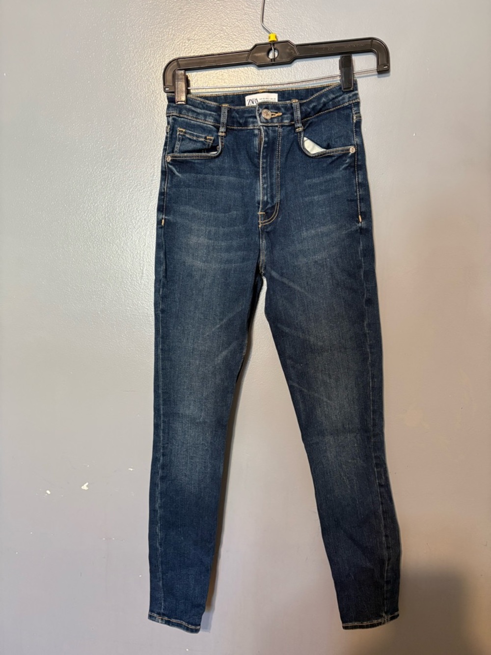 Zara Women's Skinny Jeans in Dark Blue